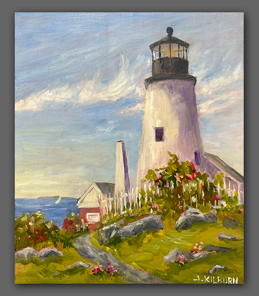 Jan Kilburn original oil, "Pemaquid Light"