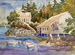 Jan Kilburn original watercolor, "Vinalhaven Cove"