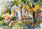 Jan Kilburn print from original watercolor, "Dorthea's House"