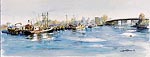 Jan Kilburn print from original watercolor, "Fisherman's Wharf Bridge"