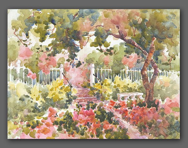 Jan Kilburn print, "Garden Splendor"