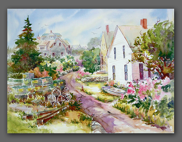 Jan Kilburn print, "Monhegan Island"