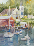 Jan Kilburn print, "Boothbay Harbor"