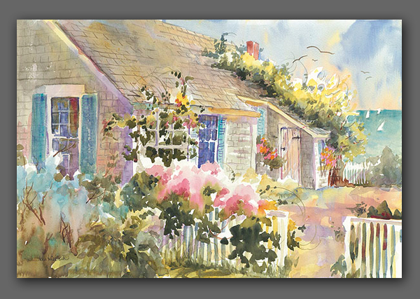 Jan Kilburn print, "Cottage Roses"