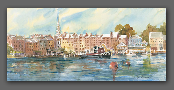 Jan Kilburn print, "Portsmouth New Hampshire"