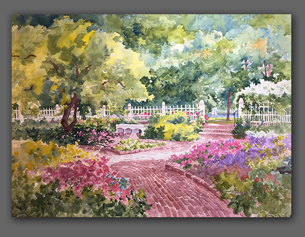 Jan Kilburn print, "Prescott Park"